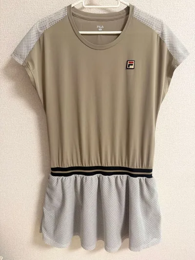 FILA フィラ テニス ウエア ワンピース Lサイズ ベージュ
