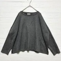 マオメイド スウェット ワイド ウール混 ドロップショルダー M グレー C