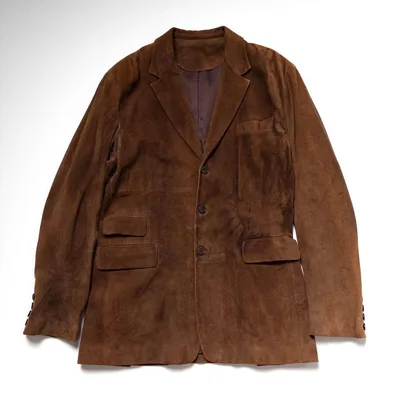Paul Smith 本革 スウェード テーラードジャケット 3つボタン 本切羽
