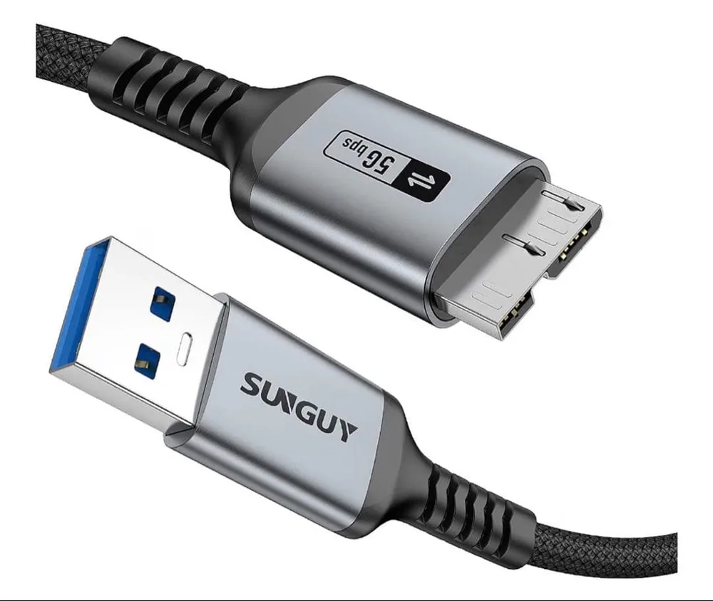 SUNGUY USB 3.0 HDD Micro B ケーブル 1m