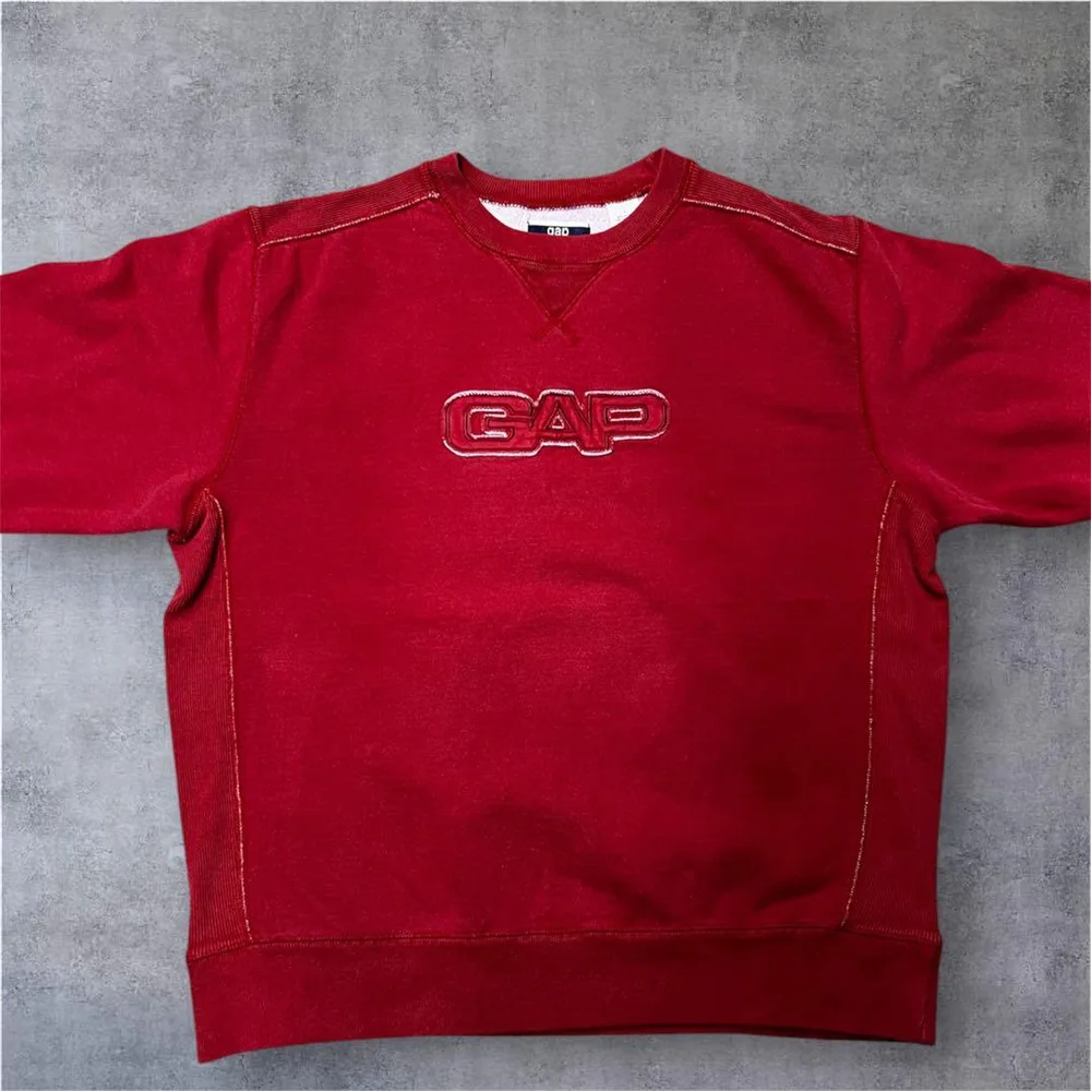 希少 80s Old GAP ロゴ刺繍 スウェット レッド L