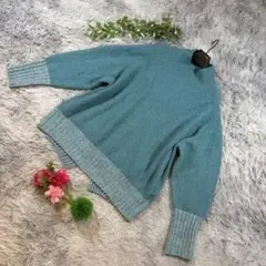 ✨Bou jeloud✨サイズ L 長袖ニット ハイネック ブルー系