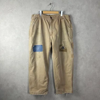 USA古着 Carhartt カーハート ダックペインターパンツ 裏地付き 茶色