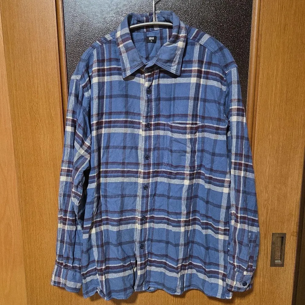UNIQLO メンズ 長袖 ネルシャツ チェック柄 XL