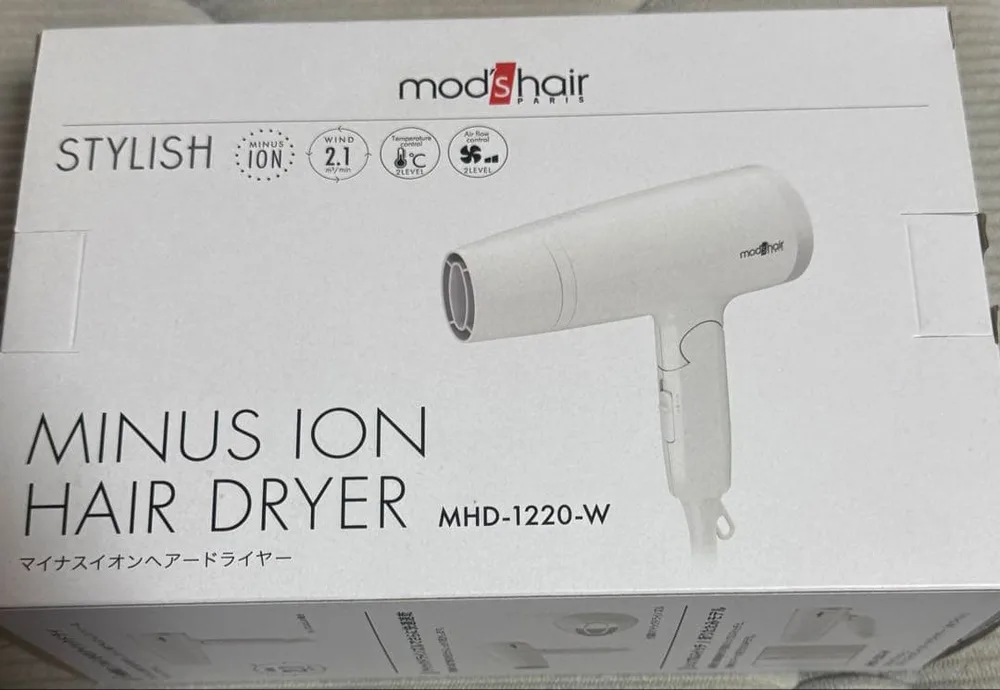 【新品】mod's hair マイナスイオンドライヤー MHD-1220-W