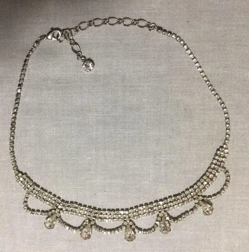 パーティー ネックレス スワロ風 結婚式 謝恩会 中古 宅コン込