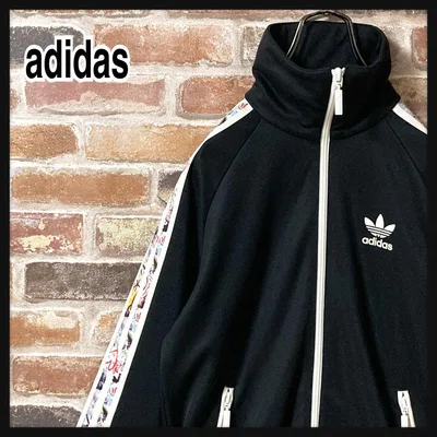 《人気》アディダス adidas トラックジャケット アームロゴ ブラック XS