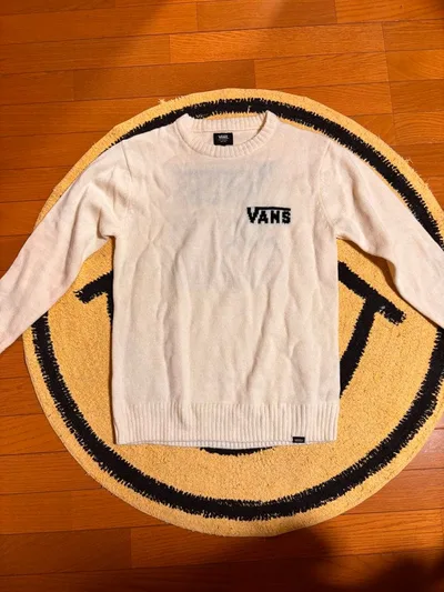 90s, VANS クルーネック ニット セーター ホワイト