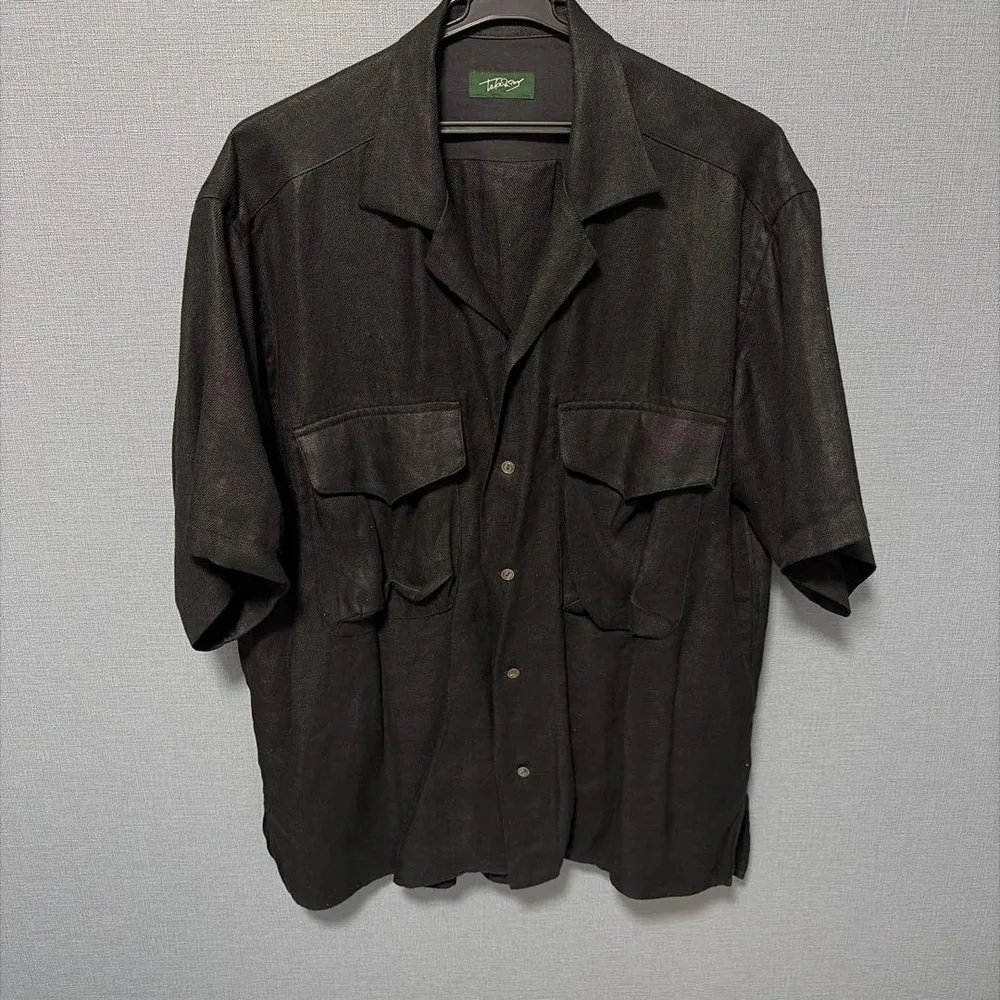TAKE&SONS "LINEN OPENCOLLAR SHIRT