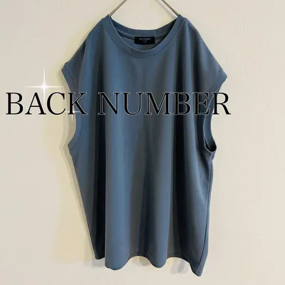 BACK NUMBER バックナンバー フレンチスリーブ Tシャツ(L)ブルー