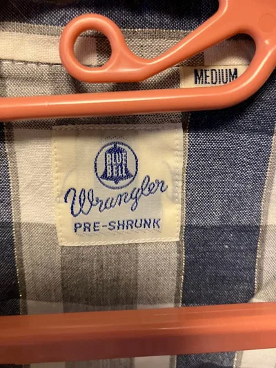 送料無料 Wrangler BLUE BELL 長袖チェックシャツ Mサイズ