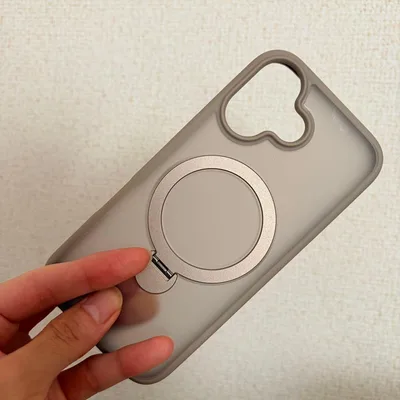 【美品】iPhone17ケース★ベージュ★Magsafe★リングスタンド