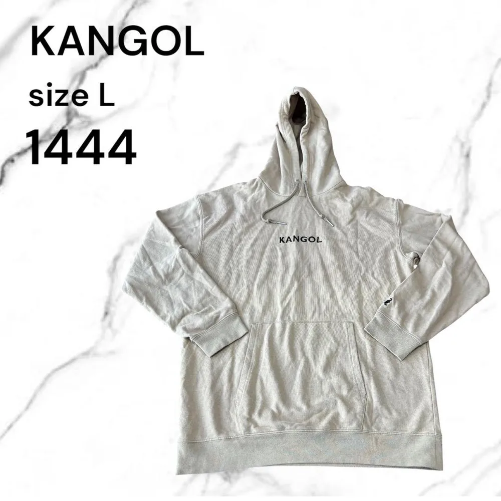KANGOL パーカー ベージュ Lサイズ メンズ フード付き 古着 カンゴール