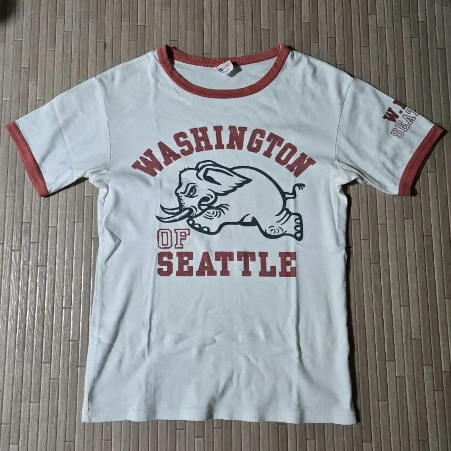 90s【KRIFF MAYER】 リンガーTシャツ WASHINGTON