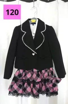 女の子 120 フォーマルスーツ ジャケット スカート シャツ マザウェイズ