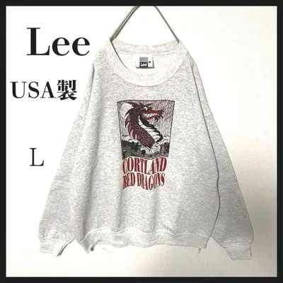 USA製 古着 Lee スウェット グレー ビッグプリント L