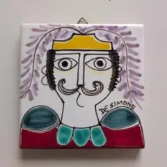DE SIMONE 陶板 プレート 壁掛け タイル 4 ☆