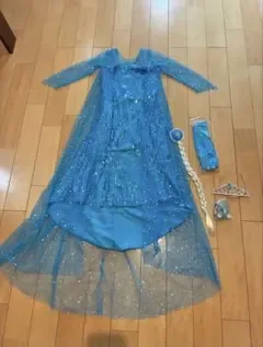 アナ雪 キッズ プリンセス風ドレス コスチュームセット