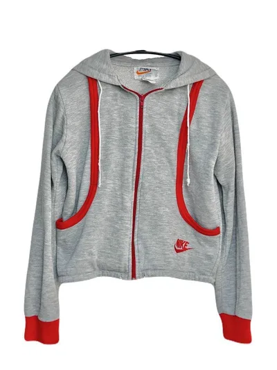 70s NIKE オレンジタグ バイカラー フーディー 台湾製パイピングパーカー