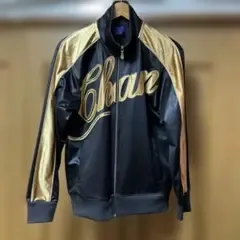 Champion トラックジャケット ブラック ゴールド L