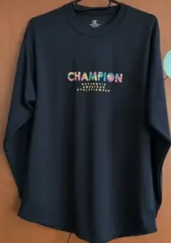 Champion バスケットボール 長袖ウェア ネイビー色
