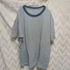 ユニクロ 【L】Tシャツ クルーネック 半袖 細ボーダー 綿 デイリー