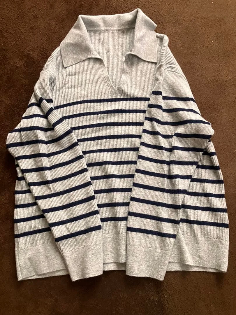 UNIQLO スキッパーニット ボーダー XL