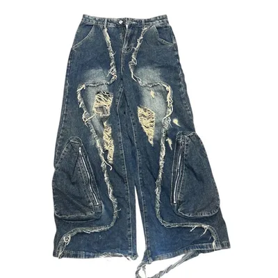 ARGUECULTURE ダメージデニム ワイドレッグ