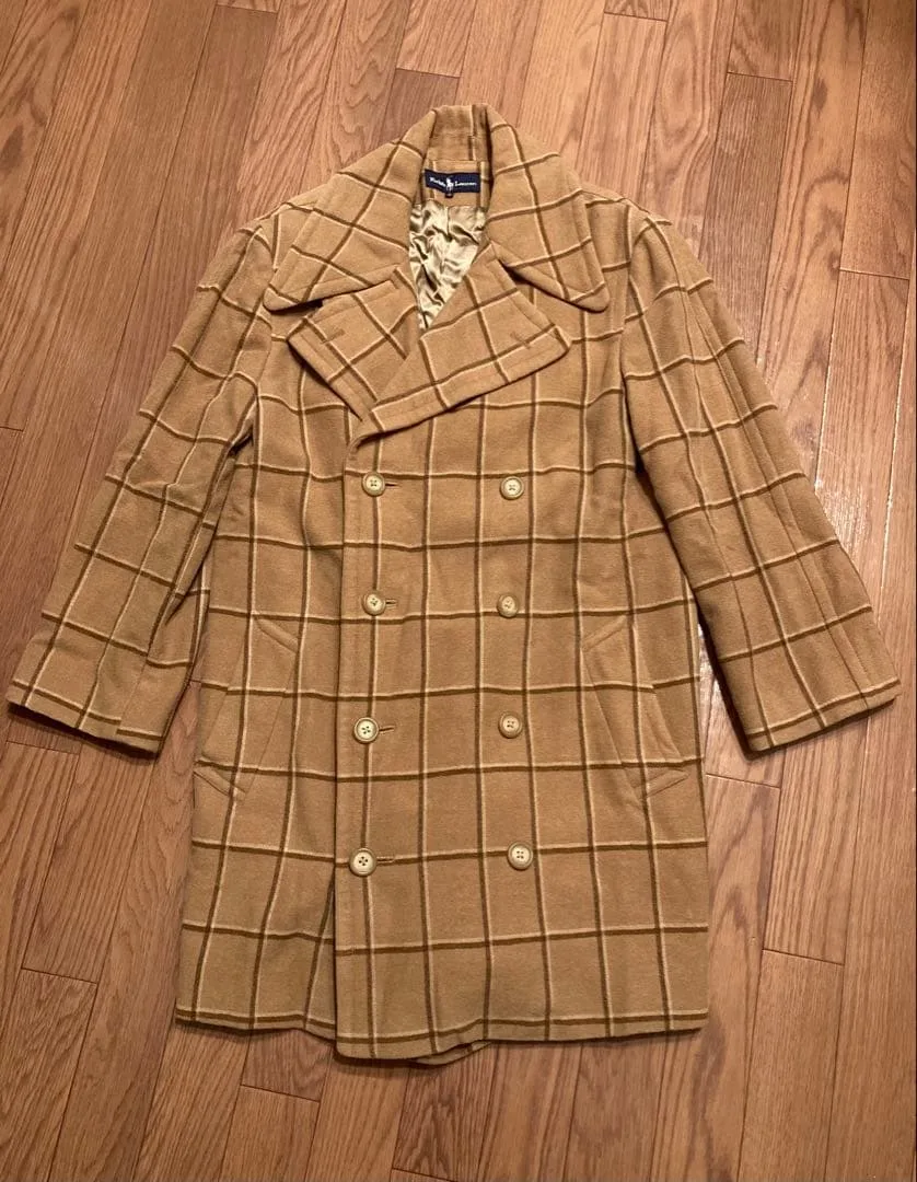 【希少品・美品・即日発送】Vintage ラルフローレン ウールコート キャメル