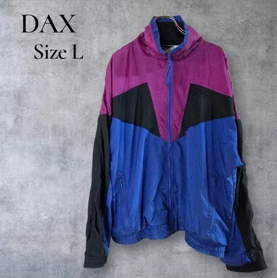 ヴィンテージ DAX ナイロン ジップアップ ジャケット 配色 ブルゾン L
