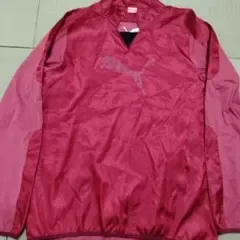 キングカズ PUMA 赤 長袖 Vネック ピステ L