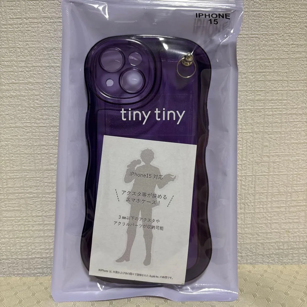 tiny tiny カラフルウネiPhone15ケース(パープル)