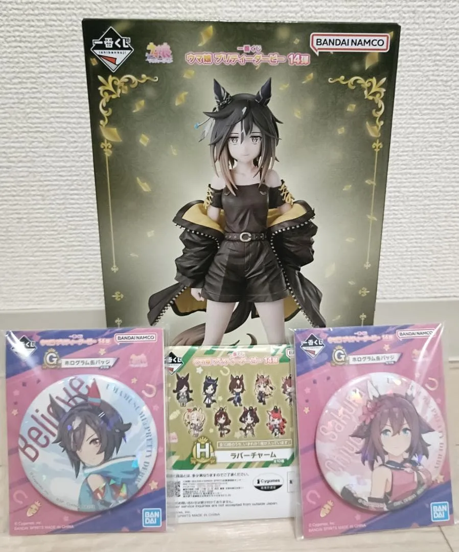 一番くじ ウマ娘 14弾 A賞 ステイゴールド G賞缶バッジ H賞ラバーチャーム