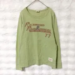 パシフィックパークストア 長袖 ロゴ カットソー F グリーン クルーネック