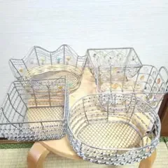 ワイヤーバスケット 5個セット 小物入れ