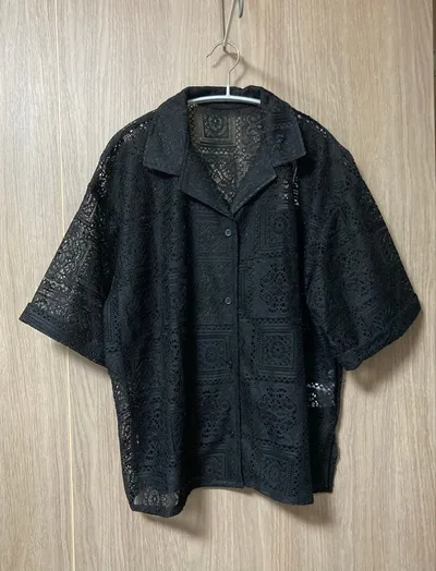 lutique レース ジャケット 3Lサイズ シャツ ブラック 新品 しまむら