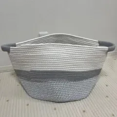 ⭐️新品⭐️Hinwo ロープバスケット 収納バスケット グレー ホワイト