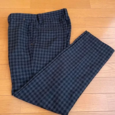 23区メンズ チェック スラックス パンツ 46