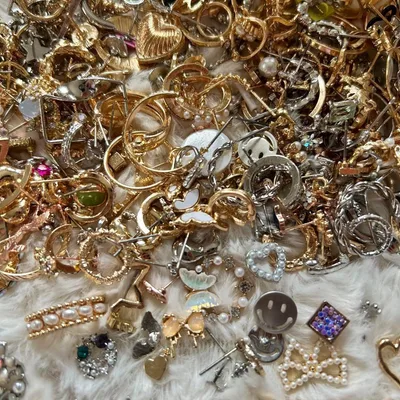 片耳ピアス デコパーツ 金属パーツ ピアス パール ビジュー ハンドメイド