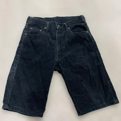 90s Levi's リーバイス コーデュロイ ハーフパンツ ネイビー S