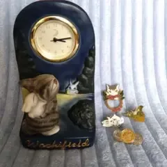 月夜 置時計 わちふぃーるど ダヤン ピンバッチ・ブローチ