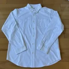 ユニクロ キッズ 長袖シャツ ホワイト 150 美品