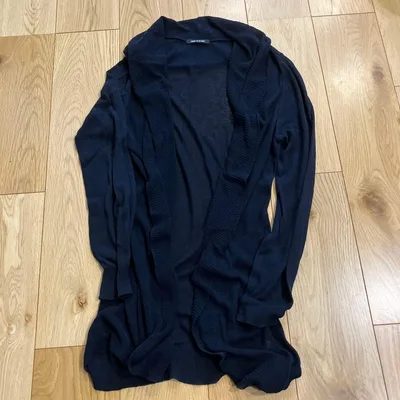 COMME CA DU MODE 長袖カーディガン ネイビー 9号
