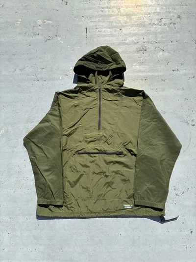 L.L.Bean ナイロンアノラックパーカー グリーン VINTAGE