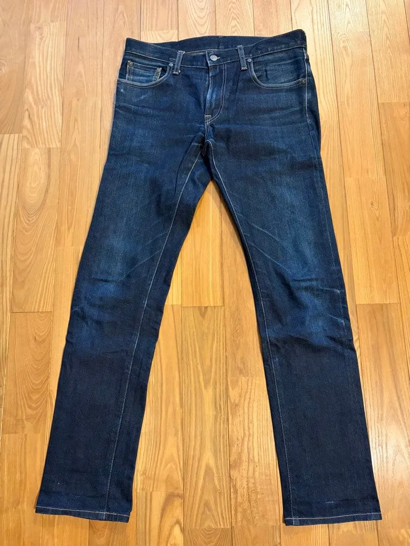 ユニクロ W32 セルビッチ スリムフィット ジーンズ