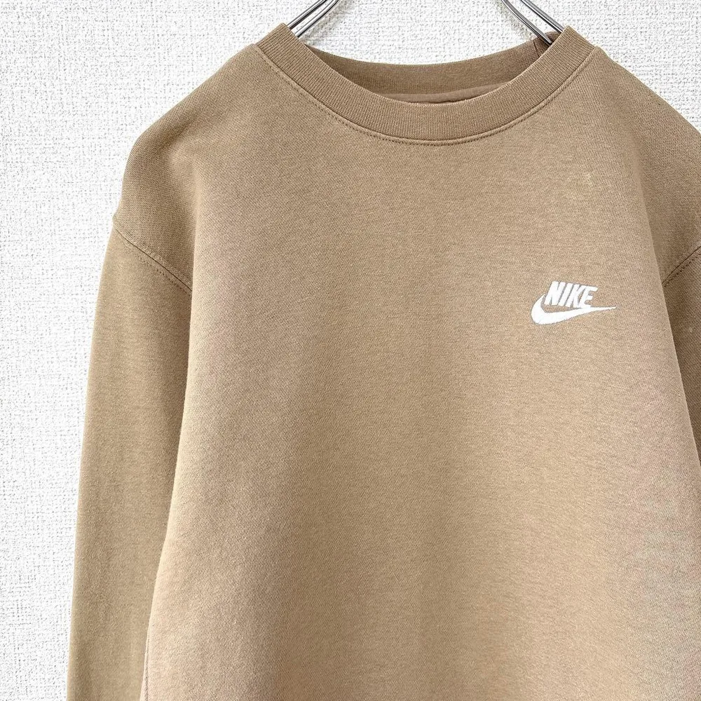 NIKE ナイキ スウェット スウォッシュ ロゴ刺繍 ベージュ S 367