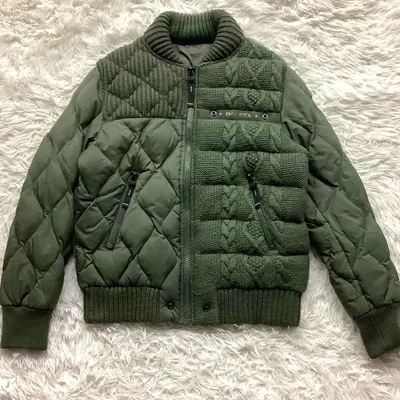 DIESEL ダウンジャケット キルティング MA-1 ケーブルニット 異素材