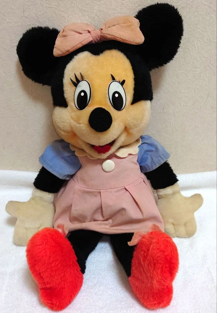 レトロ品 ミニーマウス ぬいぐるみ TDL 開園当時物