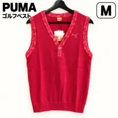 39305 PUMA ゴルフ ニットベスト ピンク M