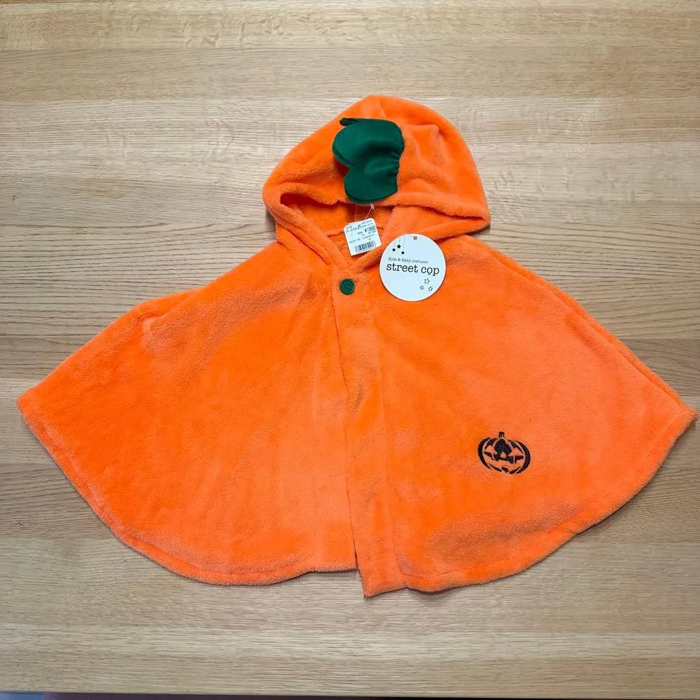 【新品】ハロウィン かぼちゃ ポンチョ ジャックオーランタン 100 110